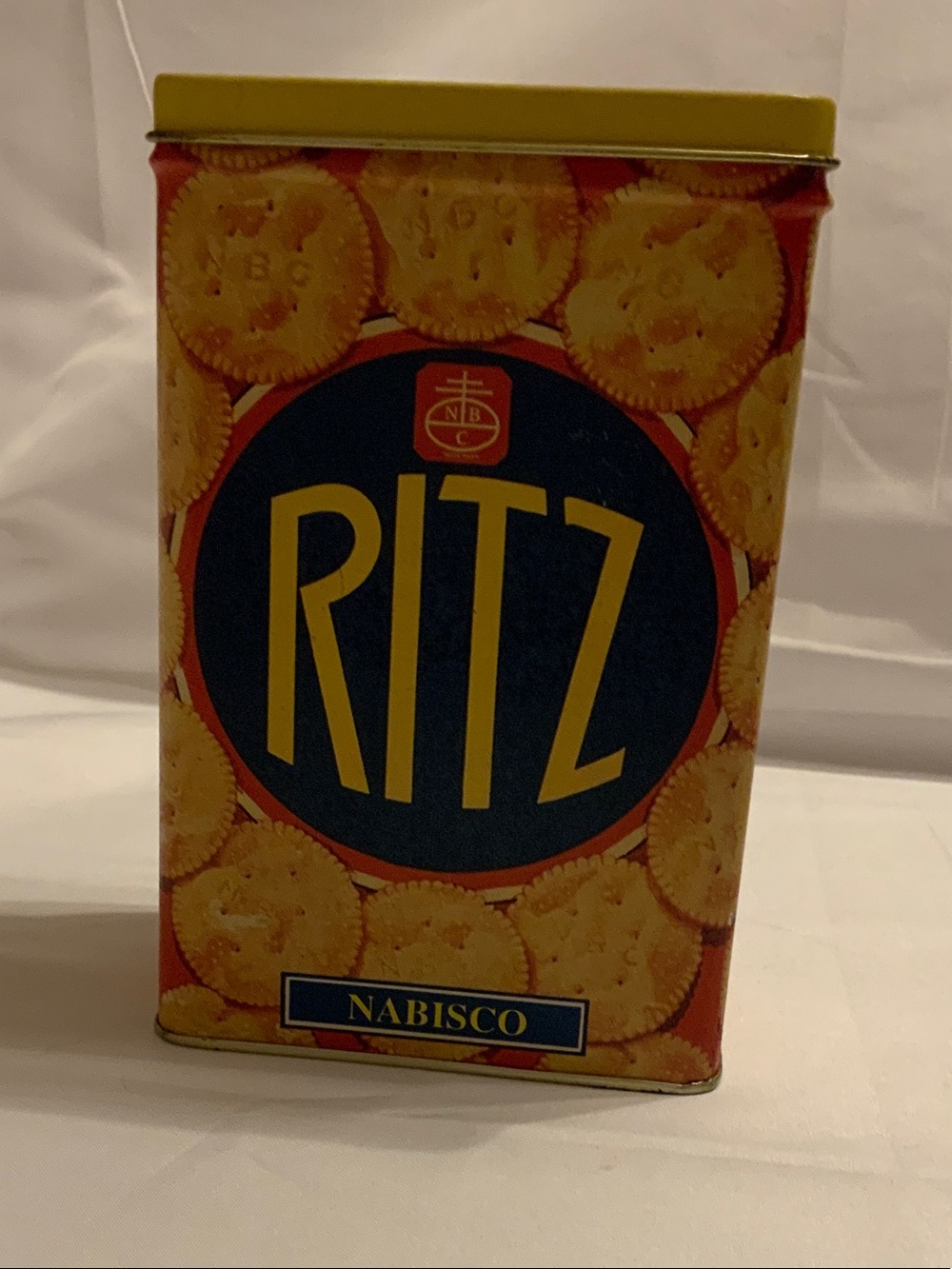 Nabisco Ritz Decorative Tin - Yellow and Red
